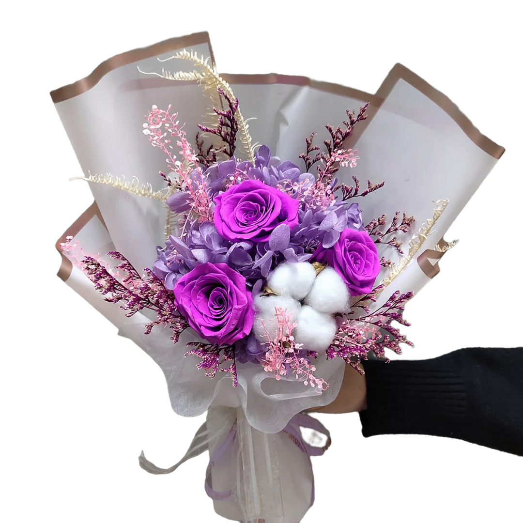 Buchet cu flori criogenate - Hot Magenta