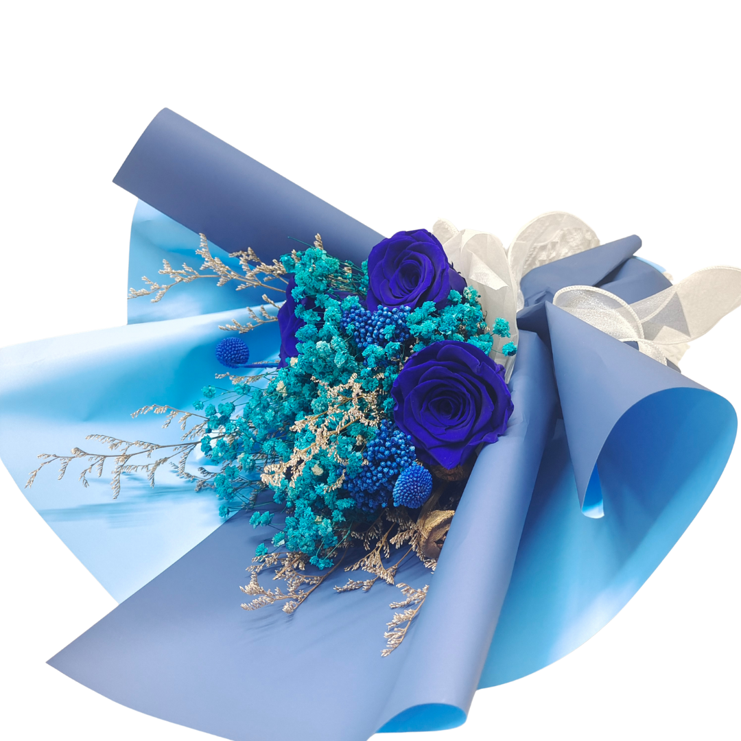 Buchet cu flori criogenate - Royal Blue