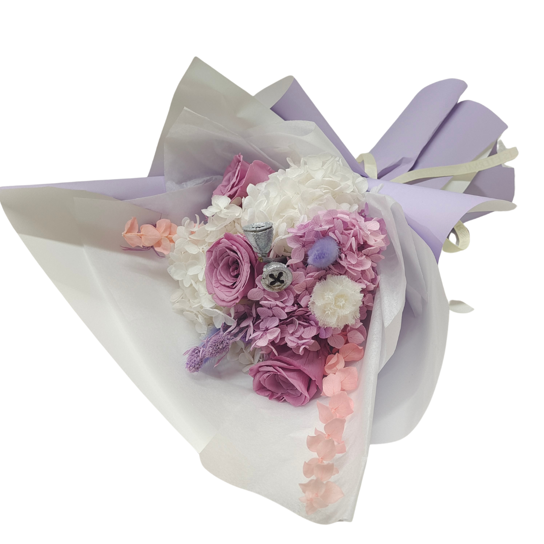 Buchet cu flori criogenate - Dusty Pink