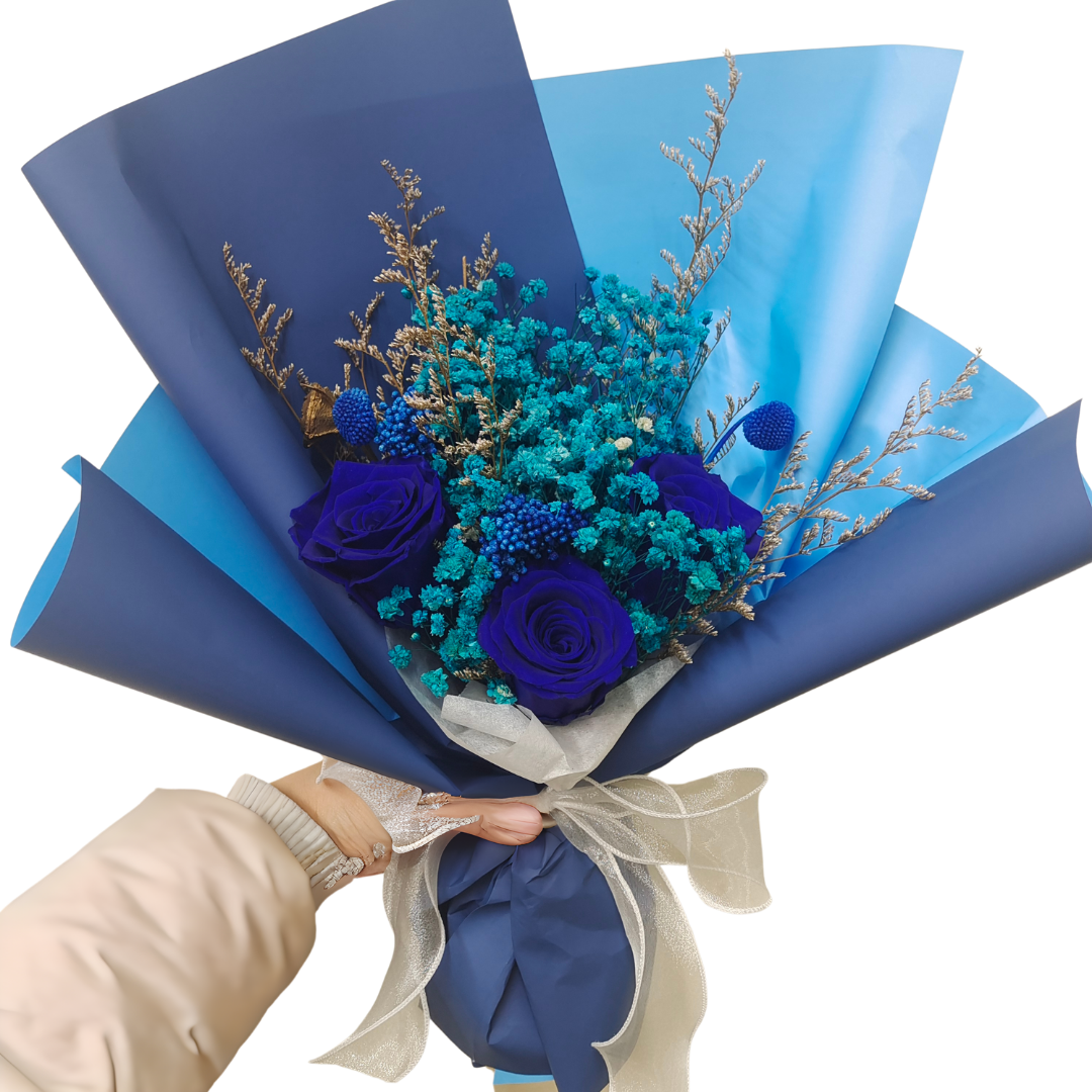 Buchet cu flori criogenate - Royal Blue