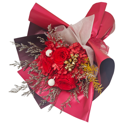 Buchet cu flori criogenate - Red Velvet