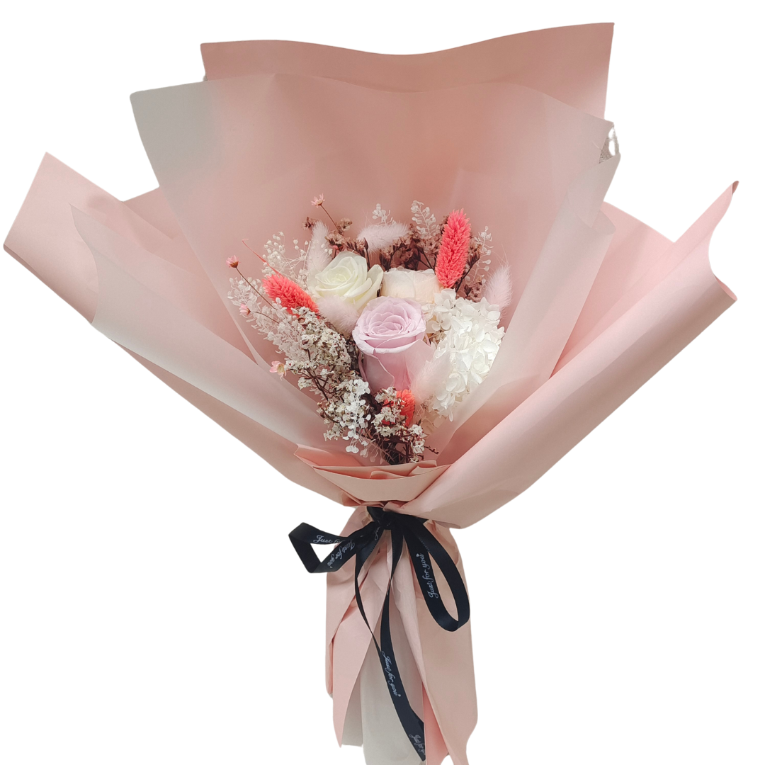 Buchet cu flori criogenate - Little Rosy