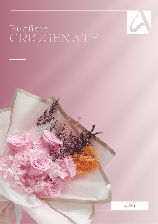 Buchet cu flori criogenate - Rosy